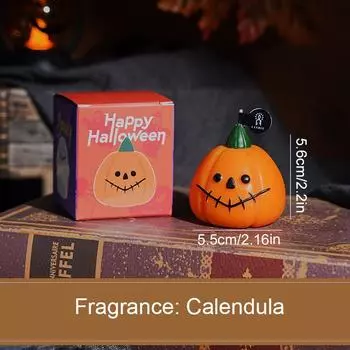 Хэллоуин Свеча из соевого воска Настольная Настольная Мультяшный призрак Атмосфера Имитация тыквы Креативный подарок Украшение для вечеринки 3 стиля