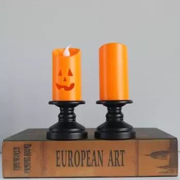 Хэллоуин Свеча Светодиодный Цветной Подсвечник Настольное Украшение Тыква