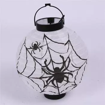 Хэллоуин светодиодный бумажный тыквенный летучая мышь паук подвесной фонарь праздничный рождественский вечеринка лампа домашний декор белый