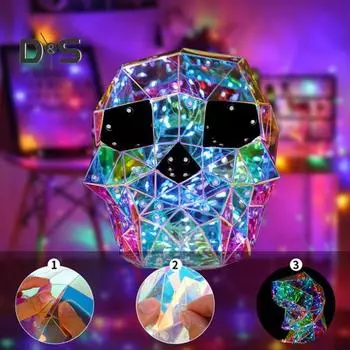 Хэллоуин светодиодный череп украшение ручной работы светящийся призрак ночной светильник ужас скелет голова статуэтка комната статуя для вечеринок домашний декор