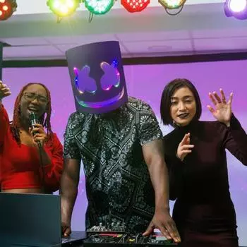 Хэллоуин светодиодный диджейский подушка для лица музыкальный фестиваль светящаяся повязка на голову на всю голову реквизит для вечеринки костюм для мужчин женщин детей No Light