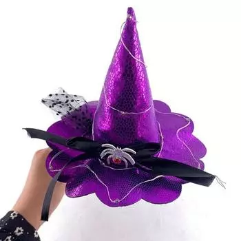 Хэллоуин светодиодный светильник на батарейках светящийся головной убор светящийся в темноте шляпа декор макияж танцевальный бар вечеринка декор подарок Хэллоуин фестиваль красный