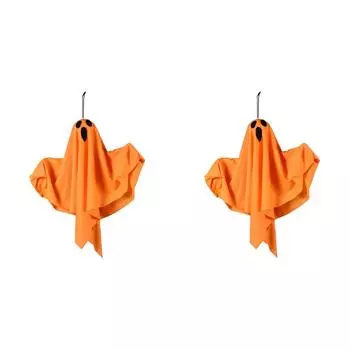 Хэллоуин светодиодный светящийся призрачный светильник призрачный подвесной ночник для декора вечеринки (оранжевый)