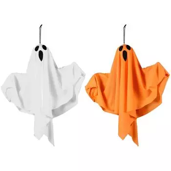 Хэллоуин светодиодный светящийся призрачный светильник призрачный подвесной ночник для декора вечеринки (оранжевый)