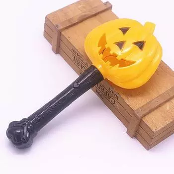 Хэллоуин Светящаяся Голова Тыквы Палочка Ведьмы Ужасы Красочный One Size