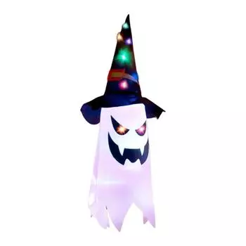 Хэллоуин Светящееся Подвесное Украшение Призрак Жуткий Светодиодный Свет Призрак для Внутреннего Двора Крыльца Двора Спальни Декор L