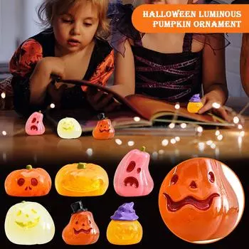 Хэллоуин светящиеся маленькие украшения настольный автомобиль слепая сумка брелок декоративные смоляные аксессуары One Size
