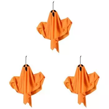 Хэллоуин светящийся светодиодный призрак подвесной призрак комната побег реквизит сцены (оранжевый)