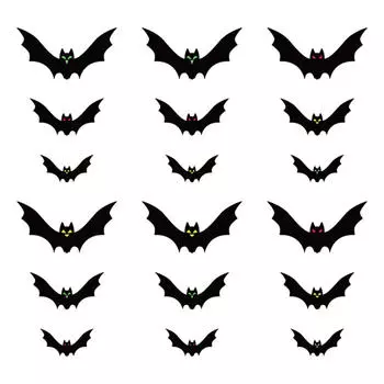 Хэллоуин Тема Креативный Подвесной Кулон Черная Летучая Мышь Украшение Сцены для Вечеринки Для DIY Домашнего Декора Принадлежности 18PCS