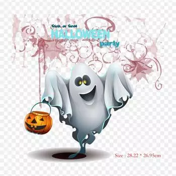Хэллоуин термопереносная печать виниловые нашивки наклейки для одежды DIY аппликации моющиеся нашивки