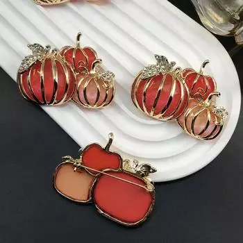 Хэллоуин Тыква Алмазная Брошь Фестивальное Украшение Эмалевые Значки Продвинутые Креативные Подарки для Украшения Вечеринки Поделки