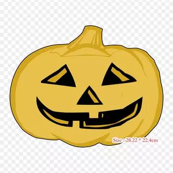 Хэллоуин Тыква Черно-белый Джек О Фонарь Насос Железо на теплопередаче Печать Виниловые патчи Наклейка для одежды DIY Аппликации Моющиеся патчи