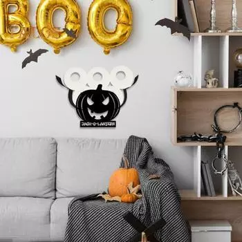 Хэллоуин Тыква держатель рулона туалетной бумаги нержавеющий устойчивый к коррозии простая установка вешалка для бумажных полотенец декор для ванной комнаты чёрный