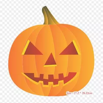 Хэллоуин Тыква Дети Фонарь Джека Тыква Утюг на теплопередаче Печать Виниловые нашивки Наклейка для одежды DIY Аппликации Моющиеся нашивки