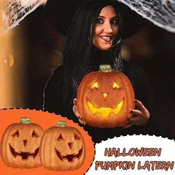 Хэллоуин тыква лампа на батарейках тыква украшение светодиодный фонарь Хэллоуин двор газон патио декор оранжевый