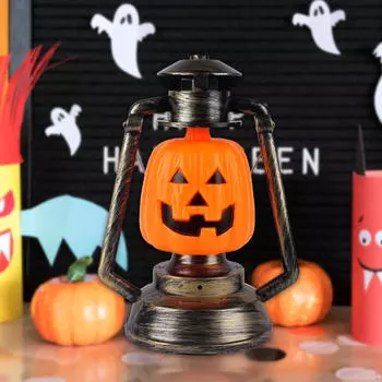 Хэллоуин тыква лампа подвесная клетка ретро-дизайн декор обработанный для столешницы