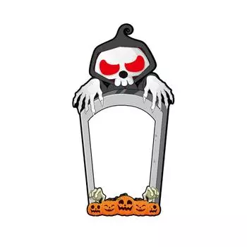 Хэллоуин Тыква Привидение Лицо Череп Привидение Вечеринка Фото Украшение Баннер Подвеска на дверь Фоновая ткань Дверной проем One Size