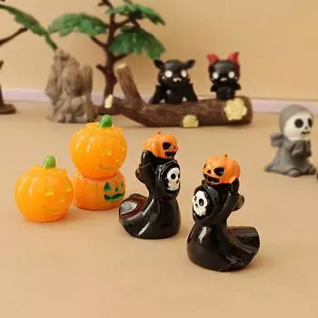 Хэллоуин тыква привидение скелет летучая мышь ведьма фигурки мини смоляной орнамент микро ландшафтный декор миниатюрное украшение для сада фей