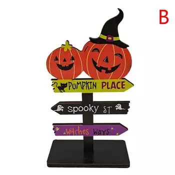 Хэллоуин тыква призрак деревянный стол украшение ремесло атмосфера Хэллоуин реквизит Хэллоуин вечеринка товары для детей подарок