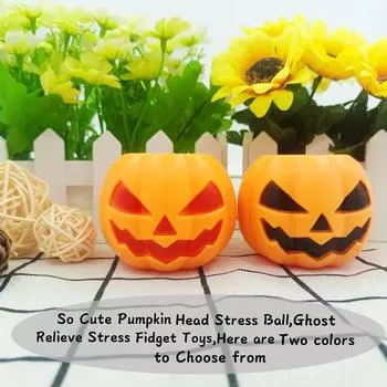 Хэллоуин тыква призрак игрушка ночь смешная тыква голова зажим музыка вентиляционный мяч игрушка