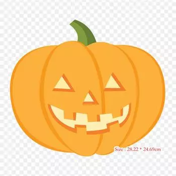 Хэллоуин тыква рисунок фонарь Джека тыква утюг на теплопередаче печать виниловые нашивки наклейки для одежды DIY аппликации моющиеся нашивки