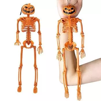 Хэллоуин тыква скелет украшение всего тела суставы съемный череп орнамент дом с привидениями жуткий декор для вечеринки 1pc
