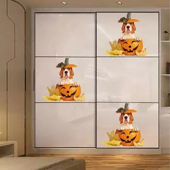 Хэллоуин тыква стикер для унитаза водостойкая самоклеящаяся сильная липкость яркий цвет стикер на стену в ванной комнате декор для унитаза Dog