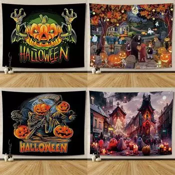 Хэллоуин украшение фон ткань подвесная ткань стена ремонт дома гостиная комната украшение украшение для вечеринки 100x75cm