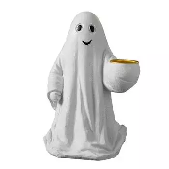 Хэллоуин Украшение Призрак Шляпа ведьмы Дизайн тыквы Полимерная статуэтка Декор Домашняя вечеринка Атмосферные реквизиты A