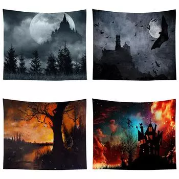 Хэллоуин украшения настенный гобелен Хэллоуин тыква череп гобелен для спальни гостиная общежитие домашний декор гобелен 100x75cm
