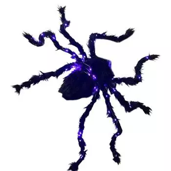 Хэллоуин Украшения Паук Светящийся Гигантский Паук Светящийся Черный Паук для Внутри Снаружи