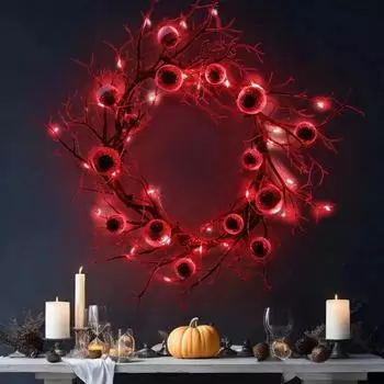 Хэллоуин украшения светящиеся аксессуары украшения жуткая вечеринка со светящейся гирляндой для стены входной двери One Size