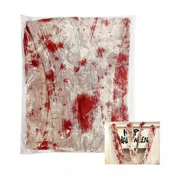 Хэллоуин Универсальная марлевая лента с пятнами крови Предупреждающая изоляционная лента Марлевая повязка с пятнами крови Украшение на Хэллоуин