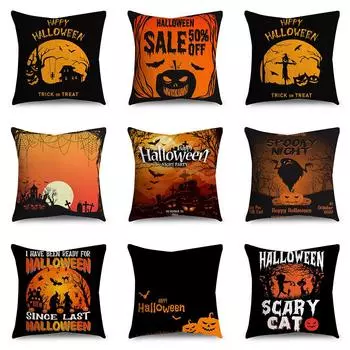 Хэллоуин ужас тыквы принт узор наволочка дома гостиная диван украшения квадратный пледы наволочка 40X40CM