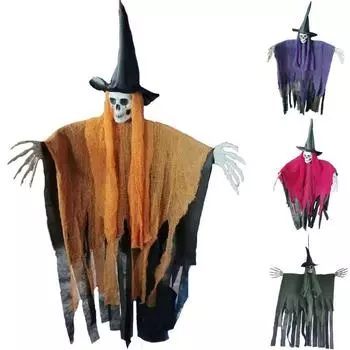 Хэллоуин ужас висит череп украшения дом с привидениями вечерние садовые украшения реквизит фиолетовый