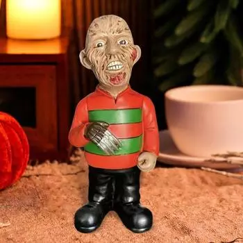 Хэллоуин ужасов фильм персонаж фигурка Белое лицо человек смерть смоляная статуя скульптура открытый сад домашний офис настольное украшение орнамент A