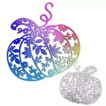 Хэллоуин Ужасы Джек-о-фонарь Шаблон Скрапбукинг Ремесло Die 3D DIY Фестивальная открытка Изготовление Счастливый Хэллоуин серебряный