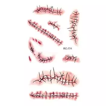 Хэллоуин Ужасы Пятна Крови Шрамы Татуировки