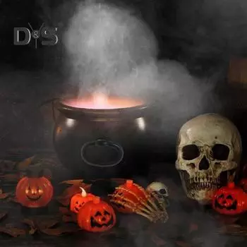 Хэллоуин Ведьма Котел Большой Черный Пластиковый Ведьма Чайник Хэллоуин Горшок Держатель Для Конфет Жуткие Украшения Для Вечеринки чёрный