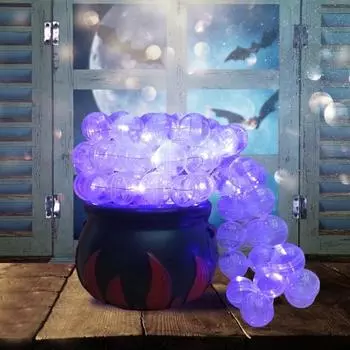 Хэллоуин Ведьма Котел DIY Светящийся Пузырящийся Котел Набор Хэллоуин Жуткий Настольный Украшение Для Домашней Кухни C