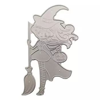 Хэллоуин Ведьма Металлические штампы Трафарет Скрапбукинг DIY Альбом Штамп Бумага Ca