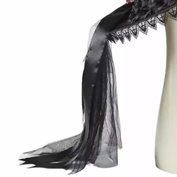 Хэллоуин Ведьма Вечеринка Шляпа Ведьмы Для Женщин Шляпа Ведьмы с Лентой Ведьмы Хэллоуин Косплей Шляпа Волшебника Остроконечная Шляпа Ведьмы чёрный