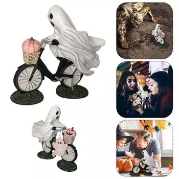 Хэллоуин Велоспорт и розовые тыквы смоляной орнамент One Size белый