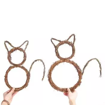 Хэллоуин Венок Крытый Открытый Хэллоуин Украшение Плетеная Ветка Ротанговой Лозы small