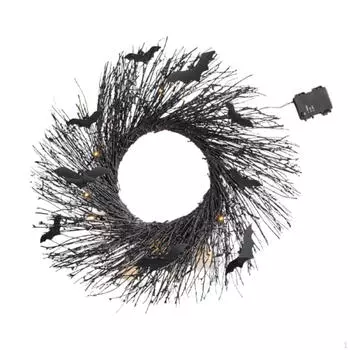 Хэллоуин Венок Летучая мышь Входная дверь Подвесной декор Жуткие предметы домашнего обихода Украсьте страшный ресторан