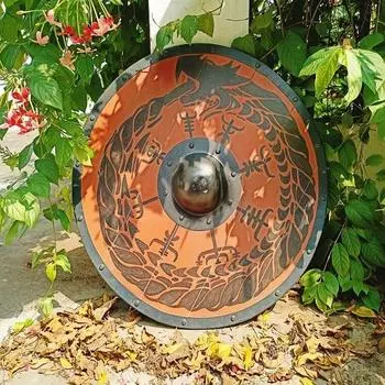 Хэллоуин Викинг Деревянный Уроборос Щит Дракон Опора Косплей Средневековая Броня