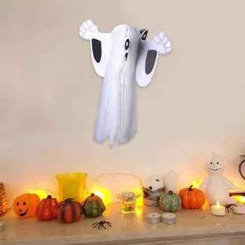 Хэллоуин Висячие Украшения Летучая Мышь Призрак Паук Летучая Мышь Соты Бумаги Подвеска Орнамент Дом с Привидениями Бар Крытый Открытый Праздничная Вечеринка Декор Поставки B