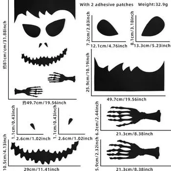 Хэллоуин Войлочные Ужасающие Наклейки на Дверь со Злыми Демонами и Вампирами для Атмосферы Дома с Привидениями StyleB