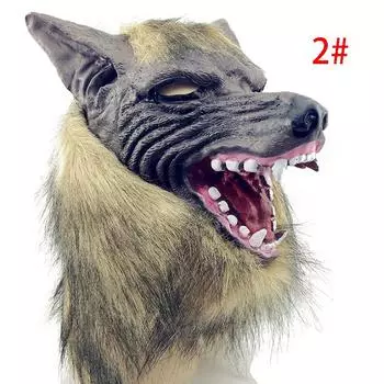 Хэллоуин Волчья Голова Маска Для Волос Оборотень Когти Перчатки Костюм Вечеринка Страшный Декор 2#