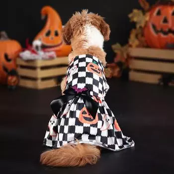 Хэллоуин Волшебная тыква летучая мышь собака кошка одежда юбка для маленьких средних щенков вечеринка летучая мышь юбка падение собака кошка аксессуары M